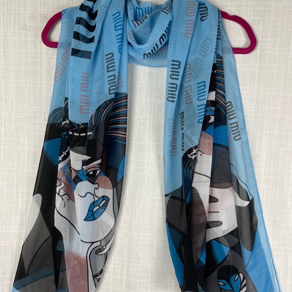 Miu Miu Accessories - Miu Miu large Harlequin scarf